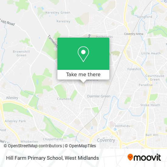 Hill Farm Primary School map