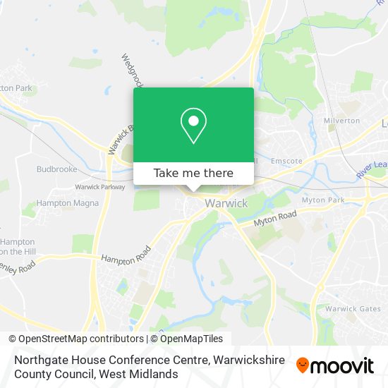 Northgate House Conference Centre, Warwickshire County Council map