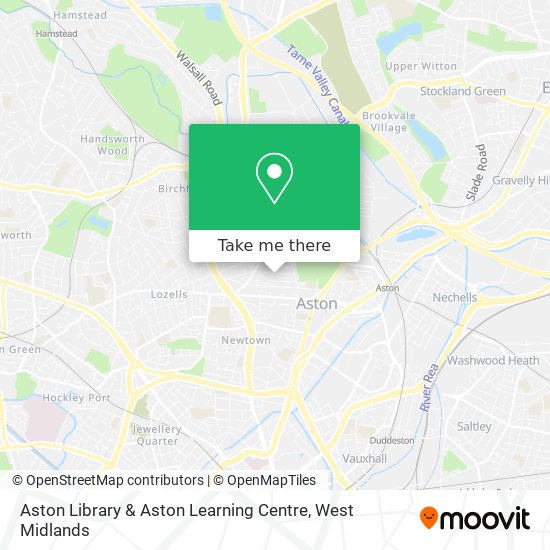 Aston Library & Aston Learning Centre map