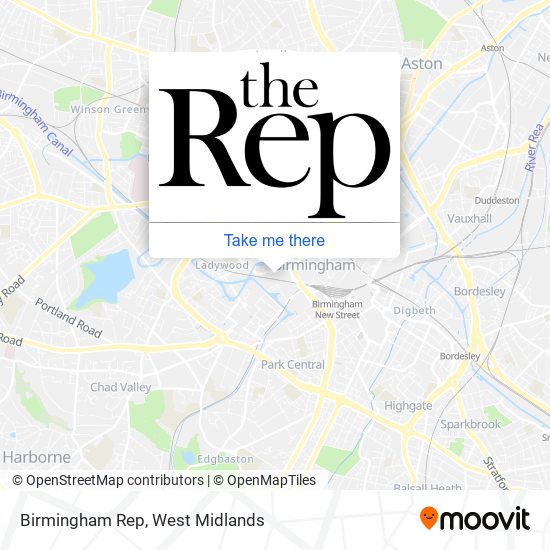 Birmingham Rep map