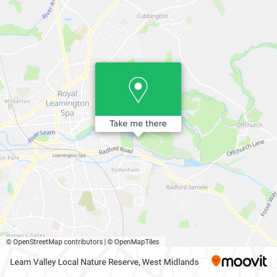 Leam Valley Local Nature Reserve map