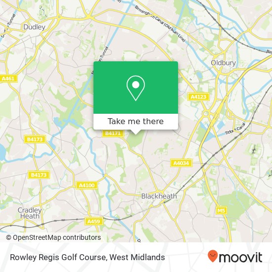 Rowley Regis Golf Course map