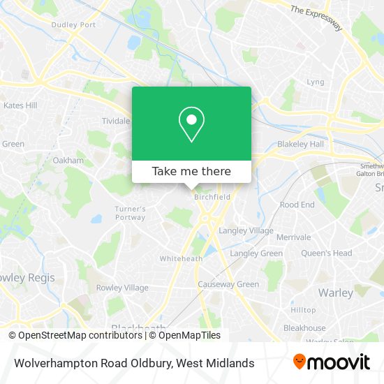 Wolverhampton Road Oldbury map