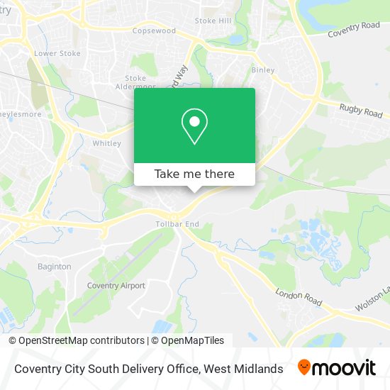 Coventry City South Delivery Office map
