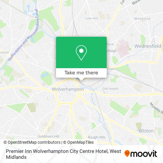 Premier Inn Wolverhampton City Centre Hotel map