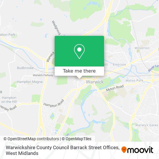 Warwickshire County Council Barrack Street Offices map