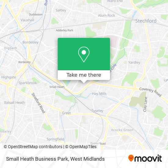 Small Heath Business Park map