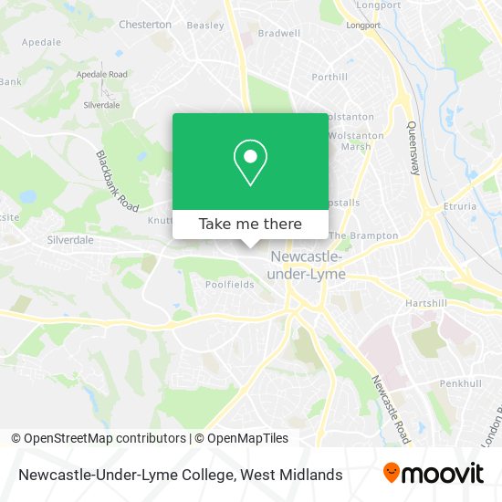 Newcastle-Under-Lyme College map