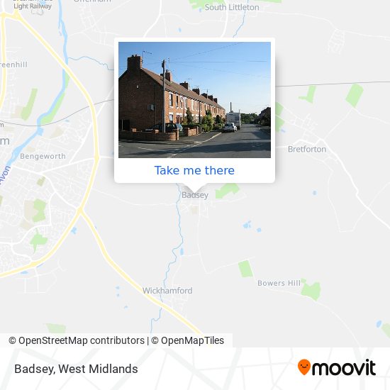 Badsey map