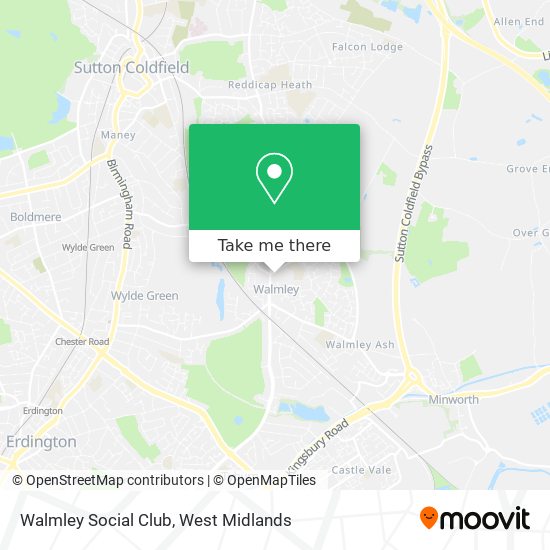 Walmley Social Club map