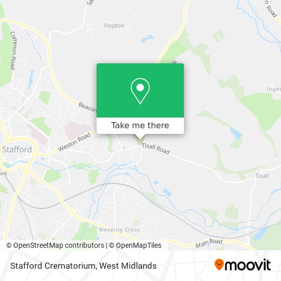 Stafford Crematorium map