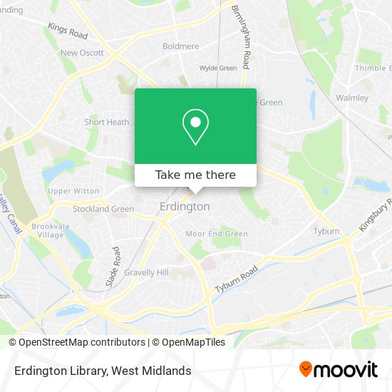 Erdington Library map