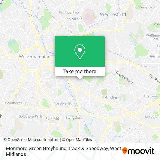 Monmore Green Greyhound Track & Speedway map