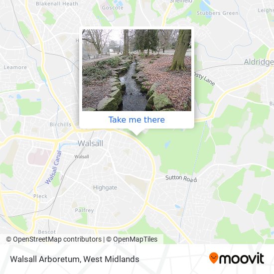 Walsall Arboretum map