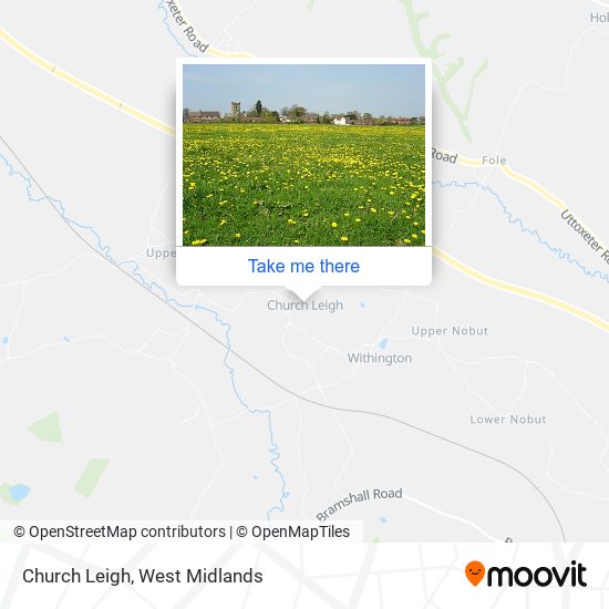 Church Leigh map