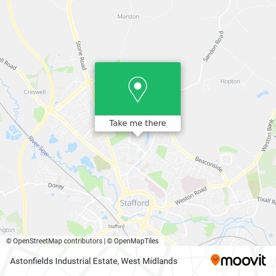 Astonfields Industrial Estate map
