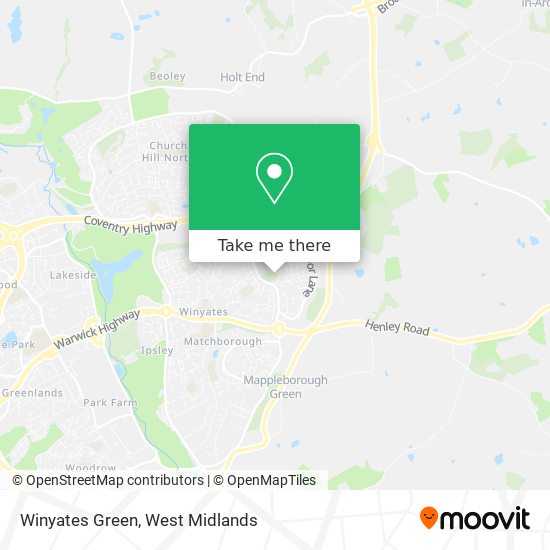 Winyates Green map