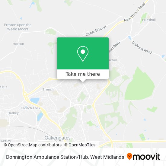 Donnington Ambulance Station / Hub map