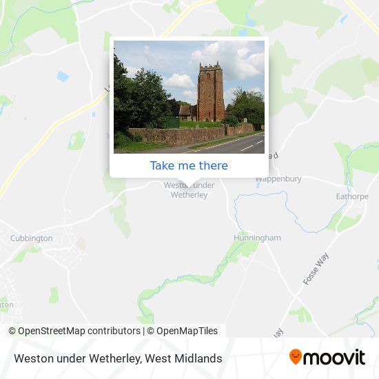 Weston under Wetherley map
