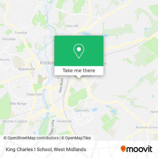 King Charles I School map