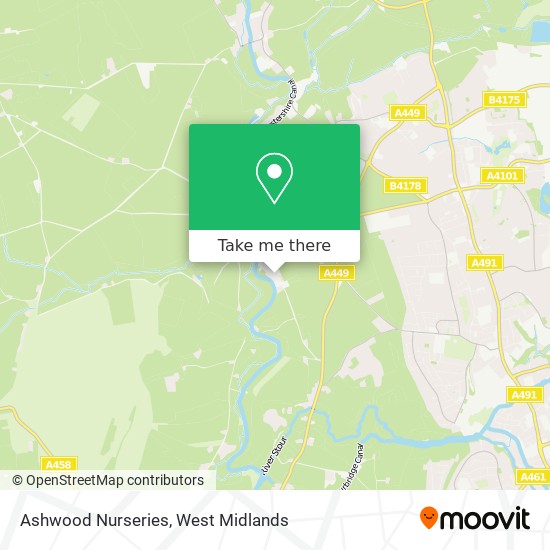 Ashwood Nurseries map