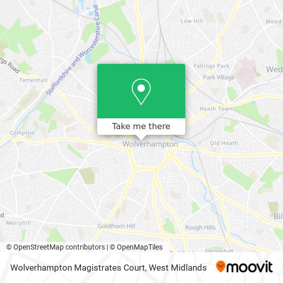 Wolverhampton Magistrates Court map