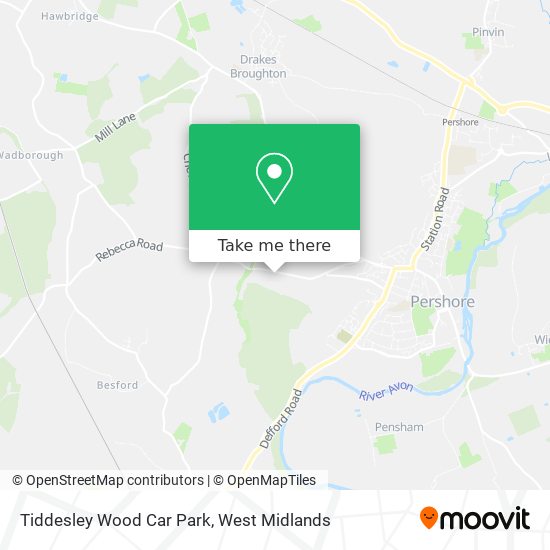 Tiddesley Wood Car Park map