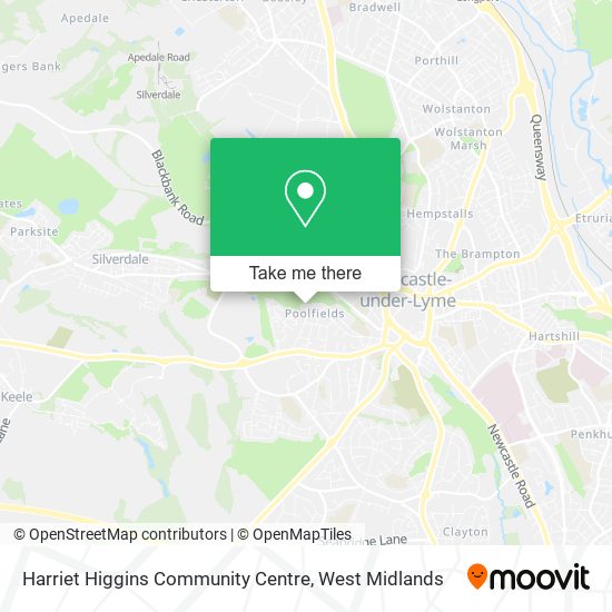 Harriet Higgins Community Centre map