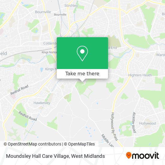 Moundsley Hall Care Village map