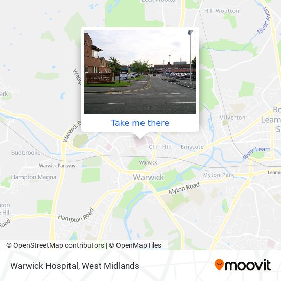 Warwick Hospital map