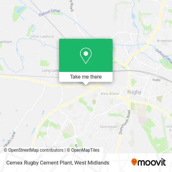 Cemex Rugby Cement Plant map