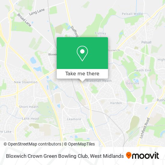 Bloxwich Crown Green Bowling Club map