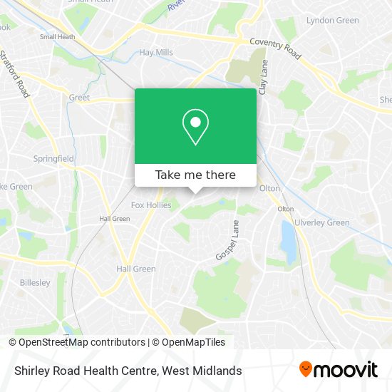 Shirley Road Health Centre map