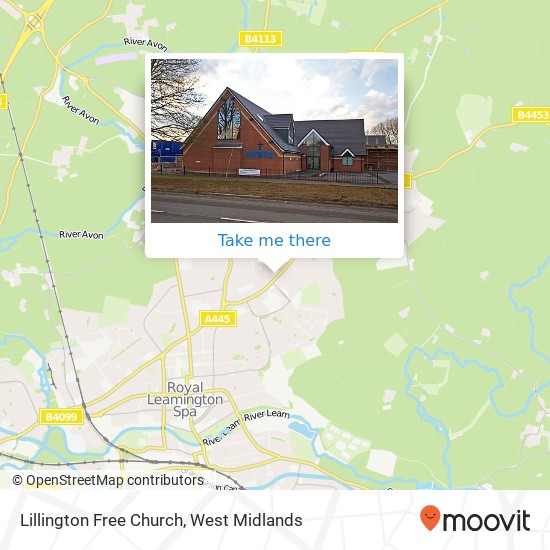 Lillington Free Church map