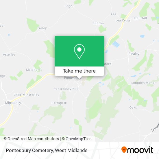 Pontesbury Cemetery map