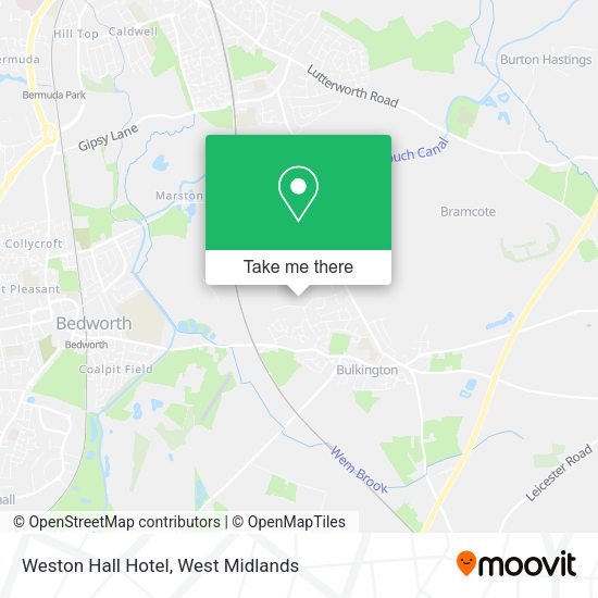 Weston Hall Hotel map