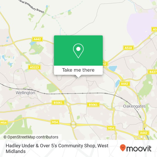 Hadley Under & Over 5's Community Shop map