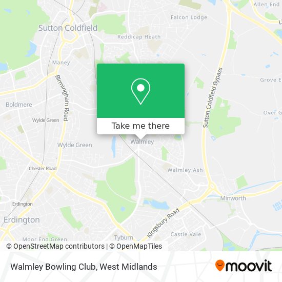 Walmley Bowling Club map
