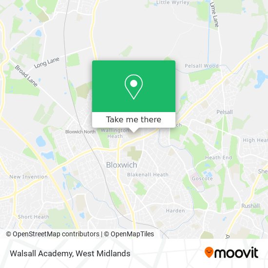 Walsall Academy map