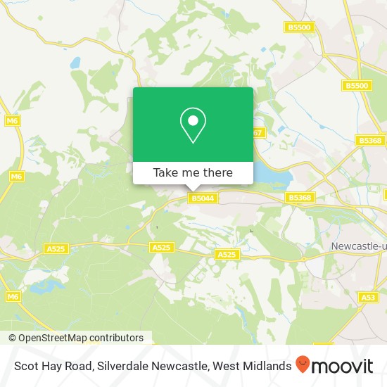 Scot Hay Road, Silverdale Newcastle map
