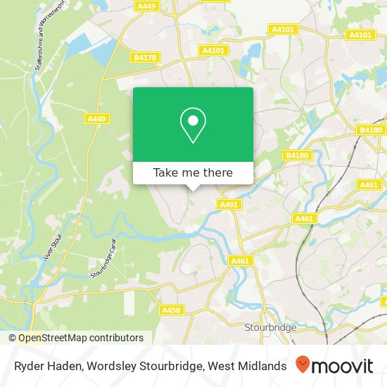 Ryder Haden, Wordsley Stourbridge map