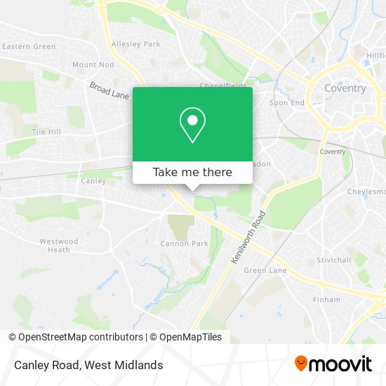 Canley Road map