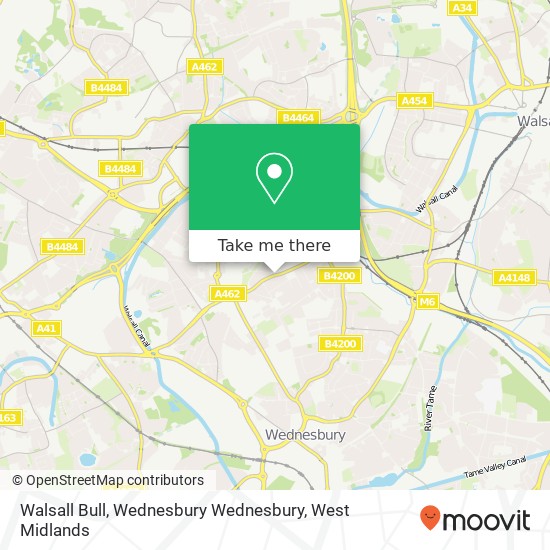 Walsall Bull, Wednesbury Wednesbury map