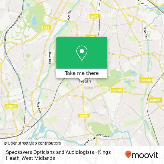 Specsavers Opticians and Audiologists - Kings Heath map