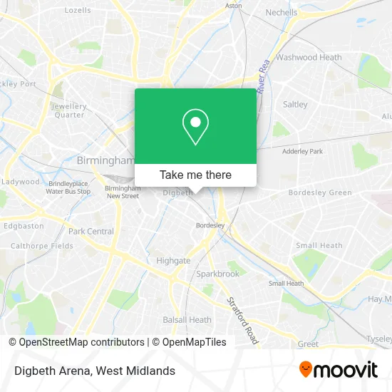Digbeth Arena map
