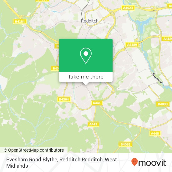 Evesham Road Blythe, Redditch Redditch map