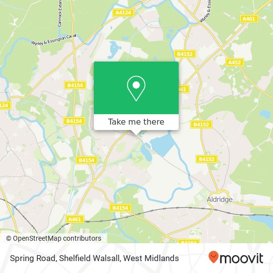 Spring Road, Shelfield Walsall map