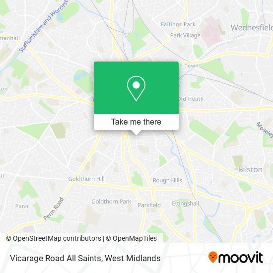 Vicarage Road All Saints map