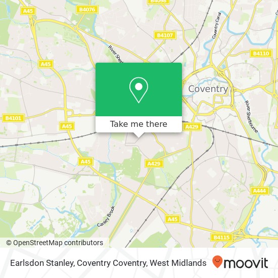 Earlsdon Stanley, Coventry Coventry map