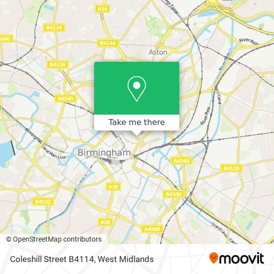 Coleshill Street B4114 map